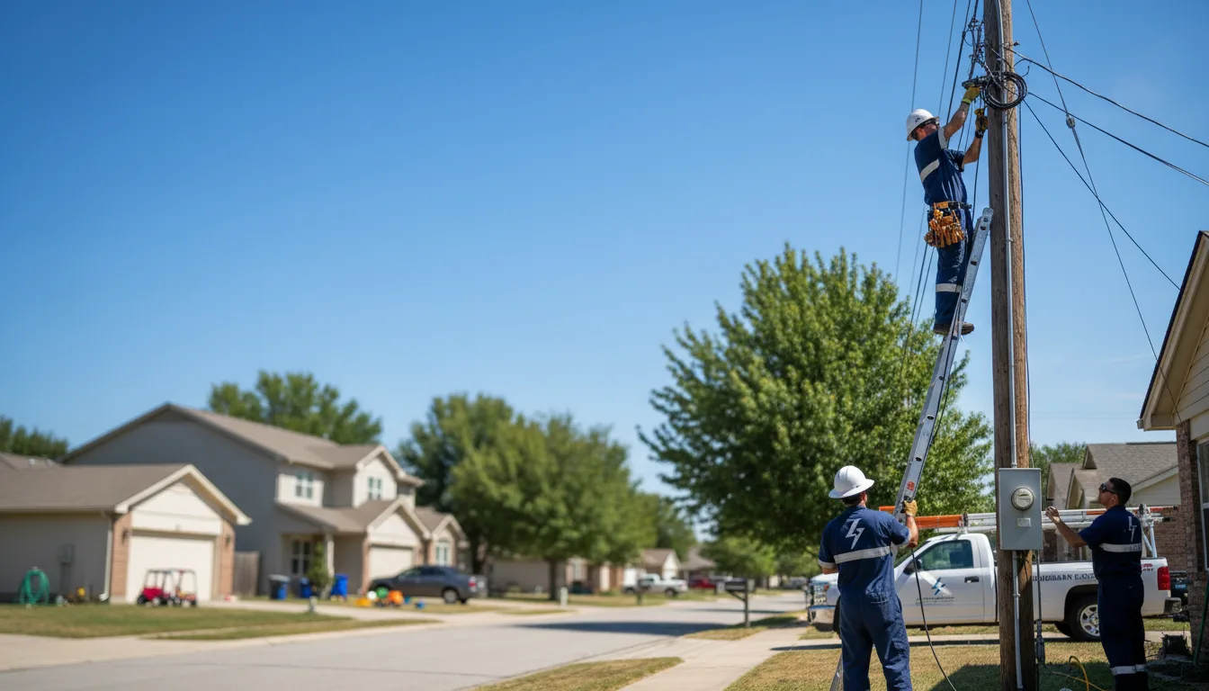 Residential electrician providing installation services in Downs, KS